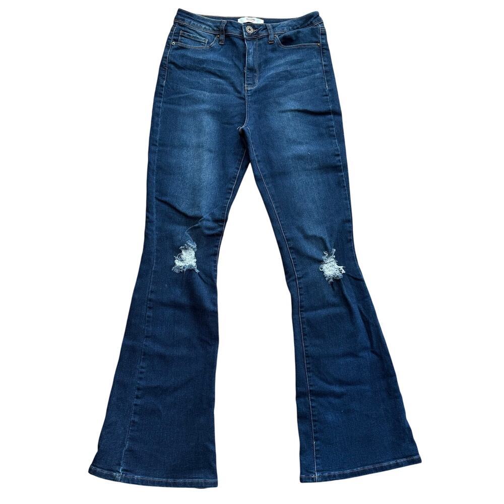 California Vintage Stretch Flare Dark Denim Jeans Size 30 90's Y2K Western Boho